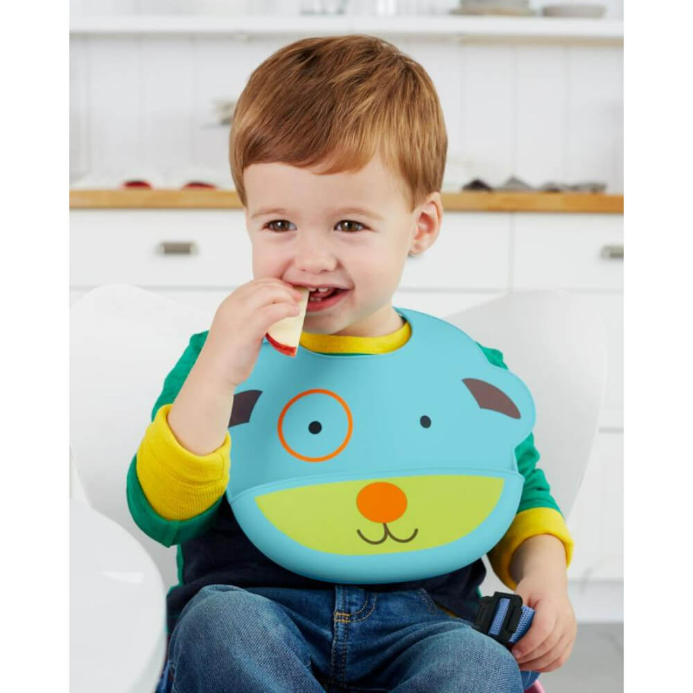 Skip Hop Zoo Fold & Go Silicone Bib