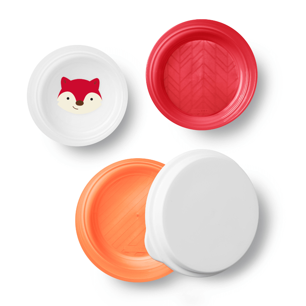 Skip Hop Zoo Smart Serve Non-Slip Bowls - Fox
