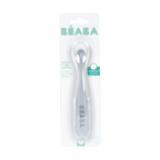Beaba 1st Stage Silicone Spoon - Baby Led Weaning Self Feeding Training Spoon with Ultra Soft Tip, Gum Friendly, Ergonomic Handles, BPA Free, 4m+
