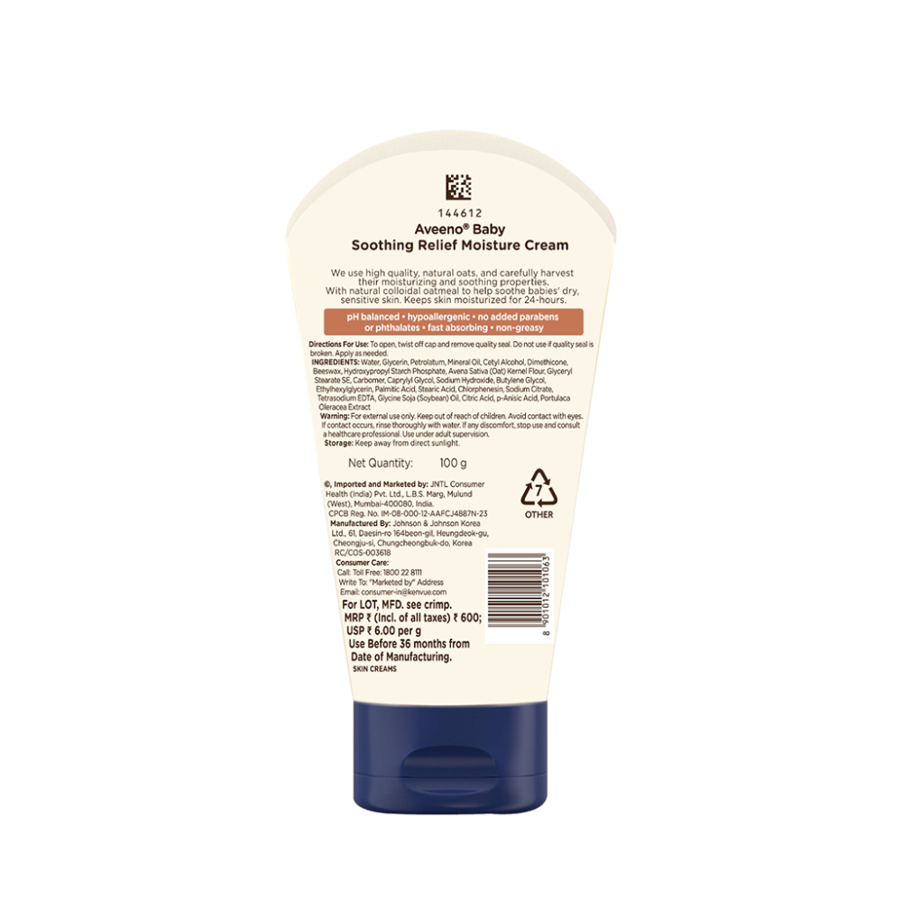 Aveeno Baby Soothing Relief Moisture Cream - 100gms