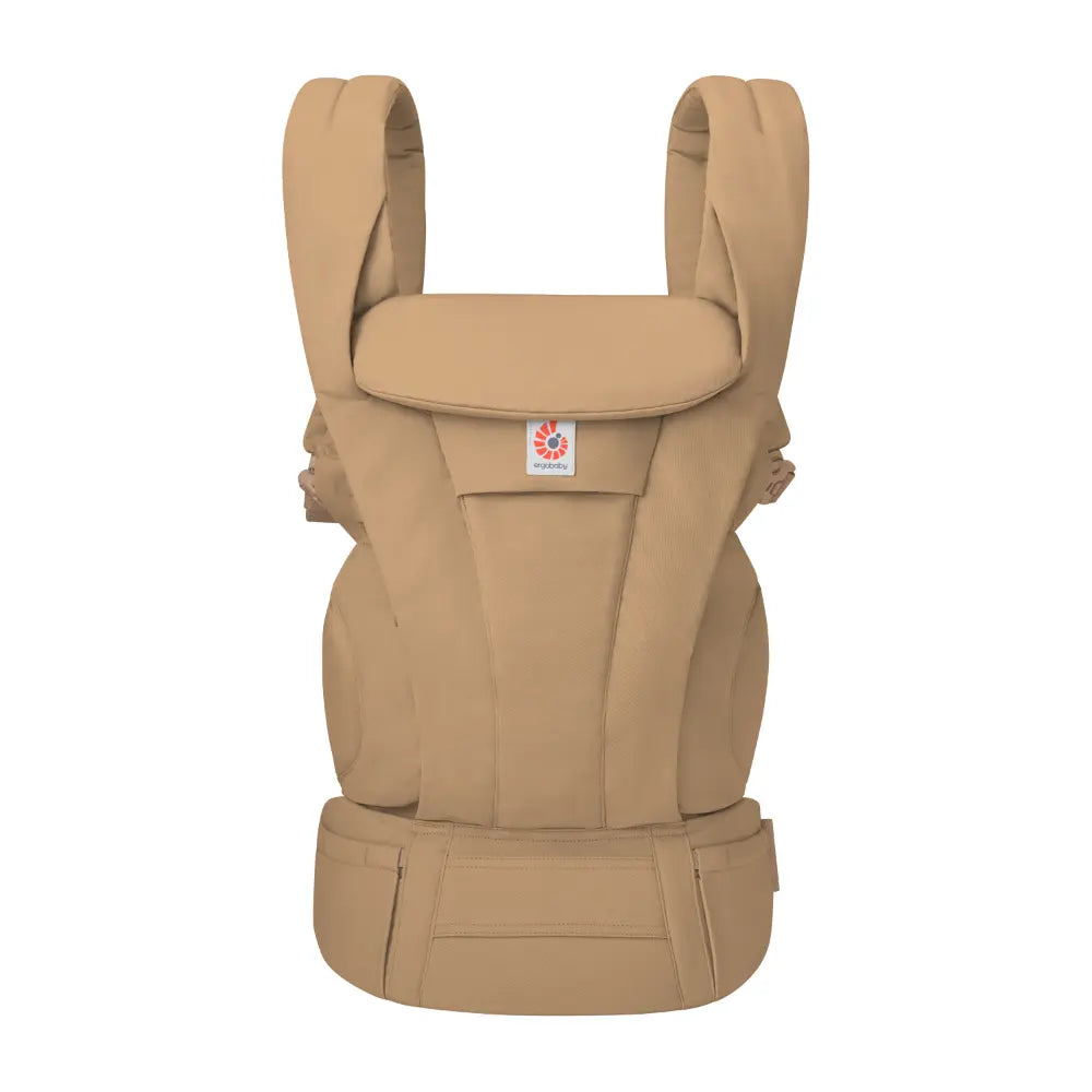 Ergobaby Omni Deluxe Baby Carrier, Lightweight Breathable Soft Mesh, Enhanced Lumbar Support, Adjustable Waistbelt & Cross Straps, Privacy Hood, 4 Carry Positions, 6 Storage Pockets, 3-20Kgs, 0-4 years, Camel