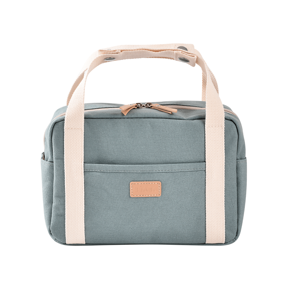 Beaba Mini Paris Baby Diaper Bag – Multifunctional Travel Baby Bag with 5L Capacity, Multi-Pocket Organizer with Stroller Clips, 100% Cotton, Ideal for Moms & Dads