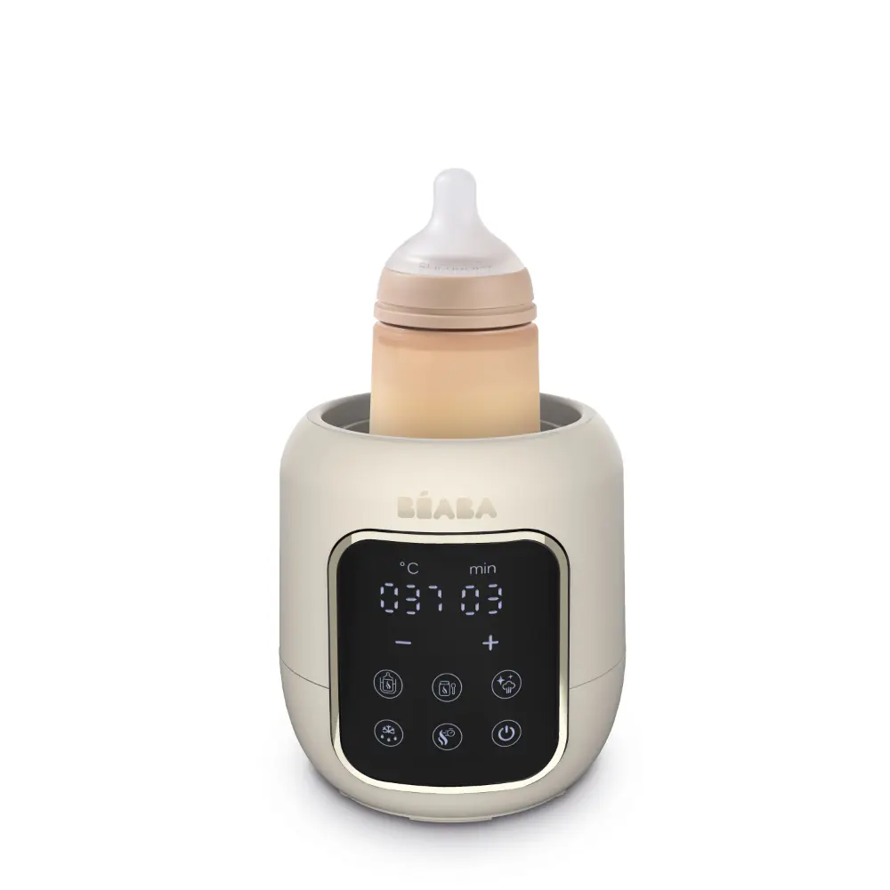 Beaba Multi Milk 5-in-1 Baby Bottle Warmer, Gentle Breast Milk Heating, Fast Steam Mode, Defrost & Baby Food Warmer with LED Display, Touch Screen & Adjustable Timer, Portable, 0m+