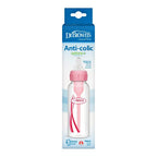 Dr. Brown's Natural Flow Anti-Colic Options+ Narrow Baby Bottle, 8 oz/250 ml, Pink, 1-Pack