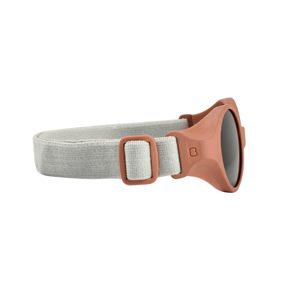 Beaba Newborn Sunglasses - 0-9 Months, Unbreakable Sunglasses for Infants, 100% UV Protection, CAT 4 Side Protection Optimal Comfort, Adjustable Elastic Headband, Birth - 9 Months