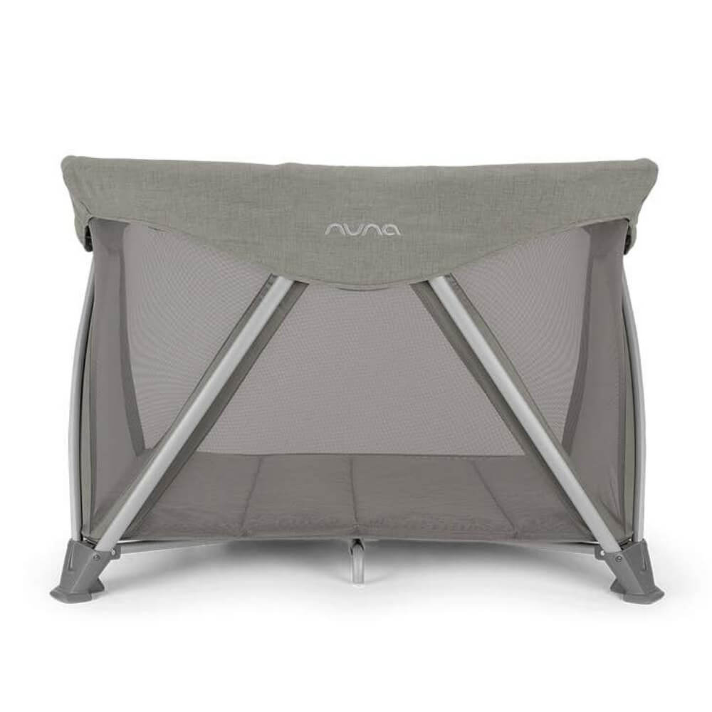 Nuna SENA Aire Travel Cot & Playard-With Triple-Layered Mesh Mattress-360 Degree Airflow-One Hand Fold-Light Weight & Portable-Includes Travel Bag-0 to 3Y - Frost