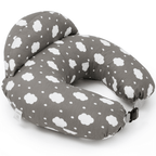 Momcozy Maternity Accessory Adjustable Nursing Pillow - Grey & White
