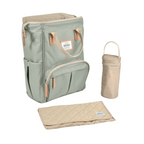Beaba Wellington Diaper Bag – Stylish Backpack for Moms & Dads – Large Capacity Baby Bag with Changing Mat, Insulated Bottle Holder, Multiple Pockets, Durable, Water-Resistant – Travel & Everyday Use