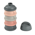 Beaba Stacked Formula Container - Airtight Multifunctional Storage Container for Storing Milk Powder and Baby Food, 4 Interchangeable Compartments, Microwave Safe, Travel Friendly
