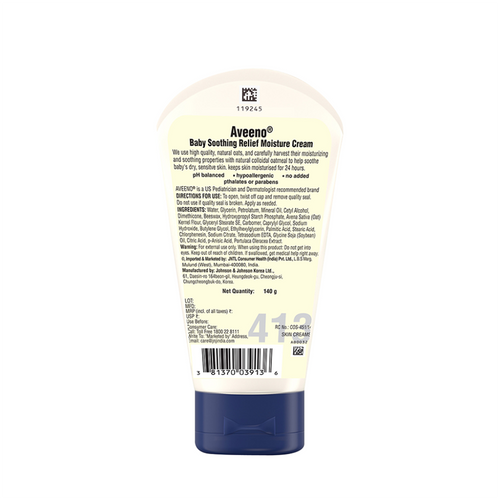 Aveeno Baby Soothing Relief Moisture Cream - 140gms