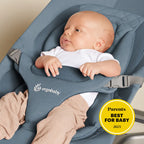 Ergobaby Evolve 3-in-1 Bouncer, Adjustable Multi-Position Baby Bouncer Seat with Newborn Insert, Head to Hip Support, Ergonomic & Lightweight Rocking Chair, Folds Flat for Easy Storage, 2-13 Kgs, 0 - 2 Years