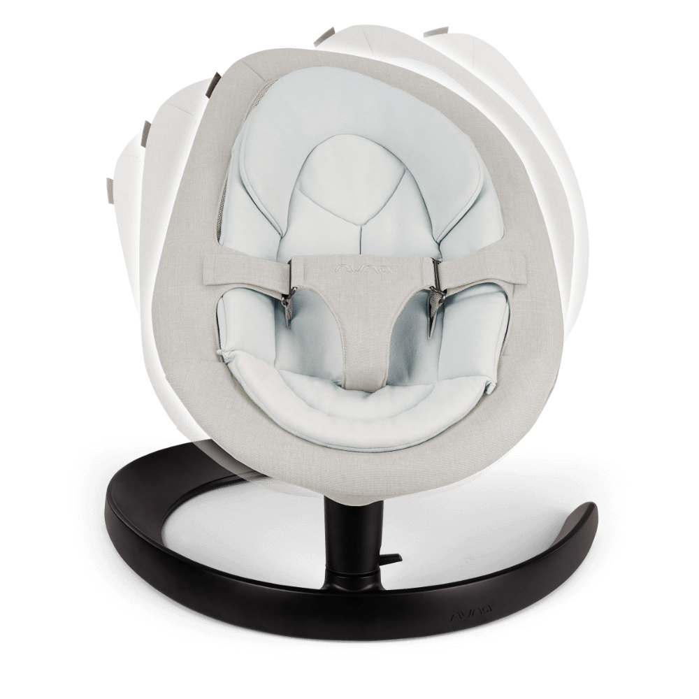 Nuna Leaf Grow Baby Bouncer|Sleek Design|Rock Solid Base with Motion Lock|3 Ergonomic Recline Positions|New Born to 60 kg - Driftwood