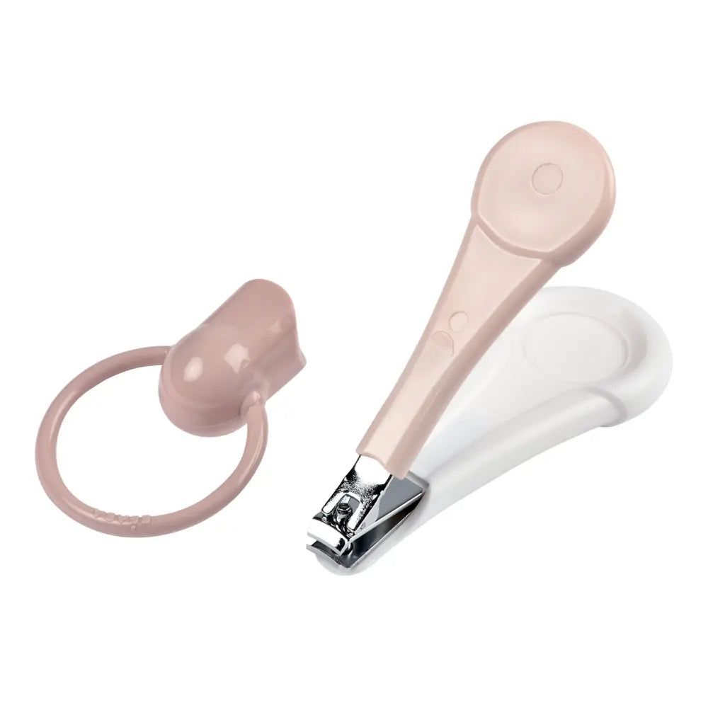Beaba Baby Nail Clippers for Newborns & Toddlers, Safe Baby Nail Cutter with Rounded Tips, Hygienic Protective Cap, Ergonomic Easy-Grip Handle, Baby Nail Care & Grooming Accessory, 0m+