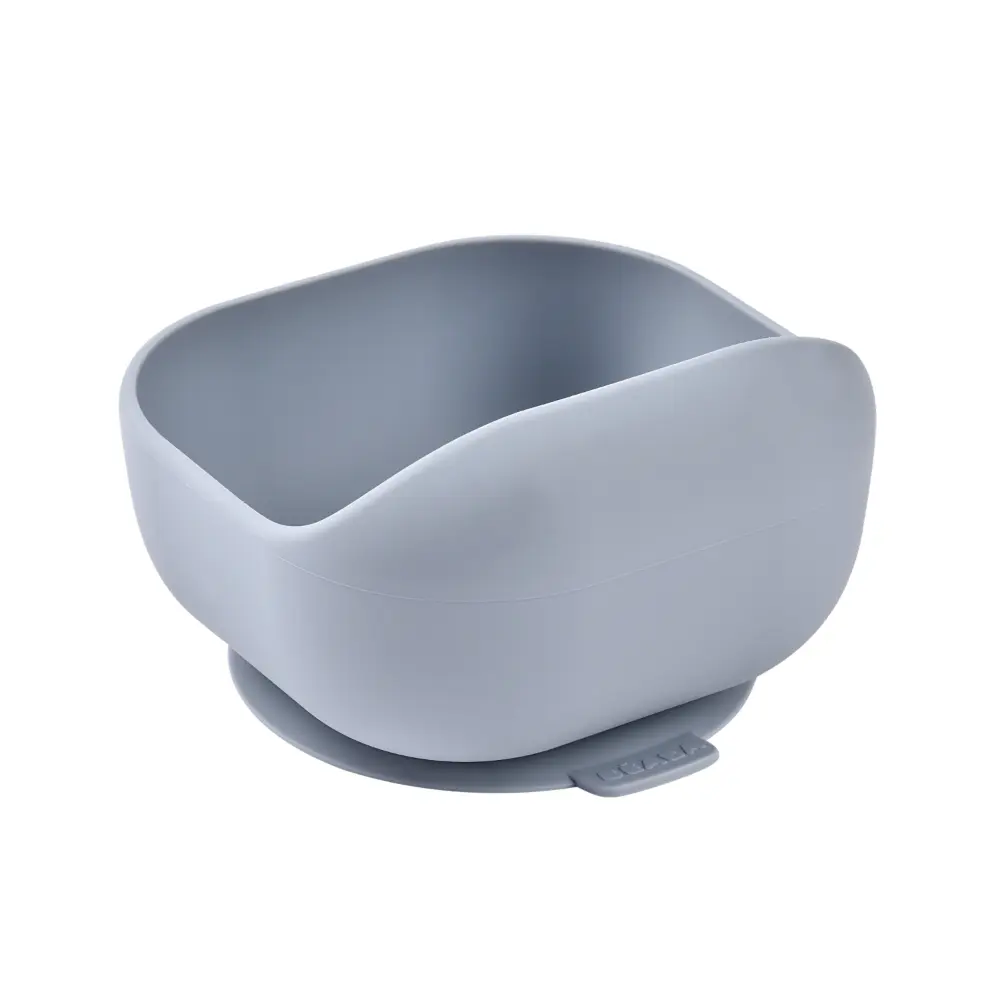 Beaba Silicone Suction Bowl - Non-Slip Baby Feeding Bowl for Self-Feeding & Baby-Led Weaning, Ergonomic Design, Supple and Unbreakable Silicone BPA-Free, 4M+