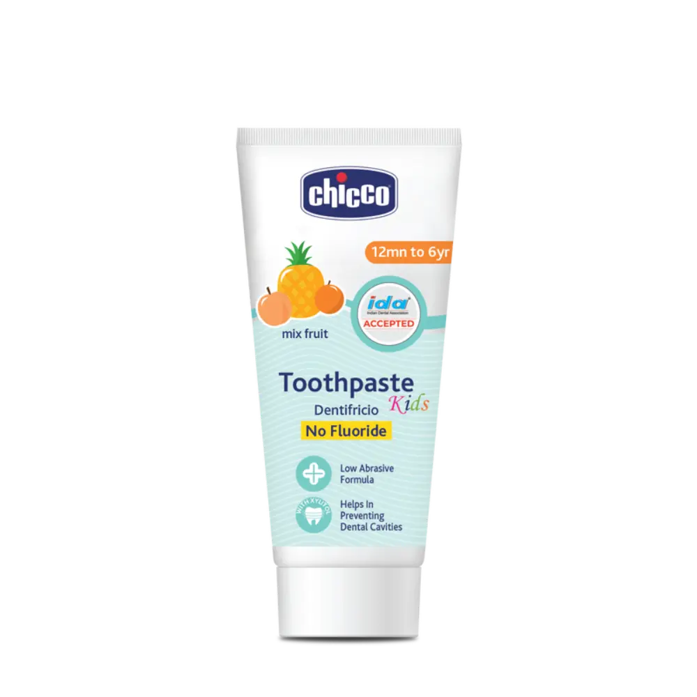 Chicco Toothpaste Mixed Fruit Flavour 1–6Y, No Fluoride, 50g
