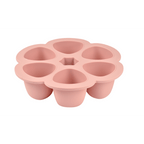 Beaba Silicone Multiportion Tray with Airtight Lid for Baby Food Storage - Ideal Container for Storing Snacks & Baby Meals, Easy Grip, Freezer & Microwave Safe, 6 Servings of 90ml Each