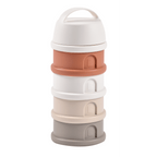 Beaba Stacked Formula Container - Airtight Multifunctional Storage Container for Storing Milk Powder and Baby Food, 4 Interchangeable Compartments, Microwave Safe, Travel Friendly