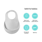 Beaba Silicone Waterproof Baby Feeding Bib with Food Catcher Pocket, BPA-Free, Easy to Clean, 4M+