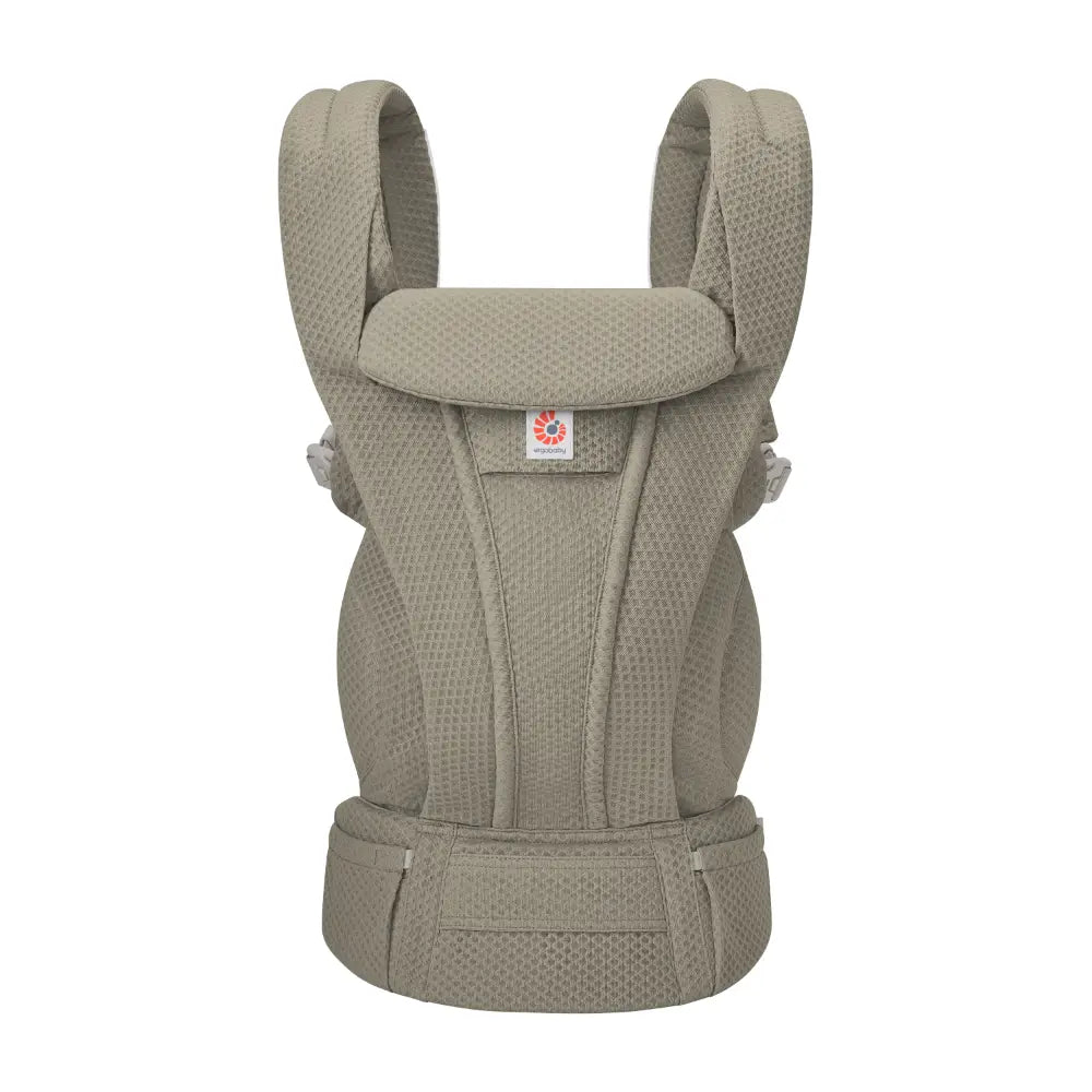 Ergobaby Omni Deluxe Baby Carrier, Lightweight Breathable Soft Mesh, Enhanced Lumbar Support, Adjustable Waistbelt & Cross Straps, Privacy Hood, 4 Carry Positions, 6 Storage Pockets, 3-20Kgs, 0-4 years, Soft Olive