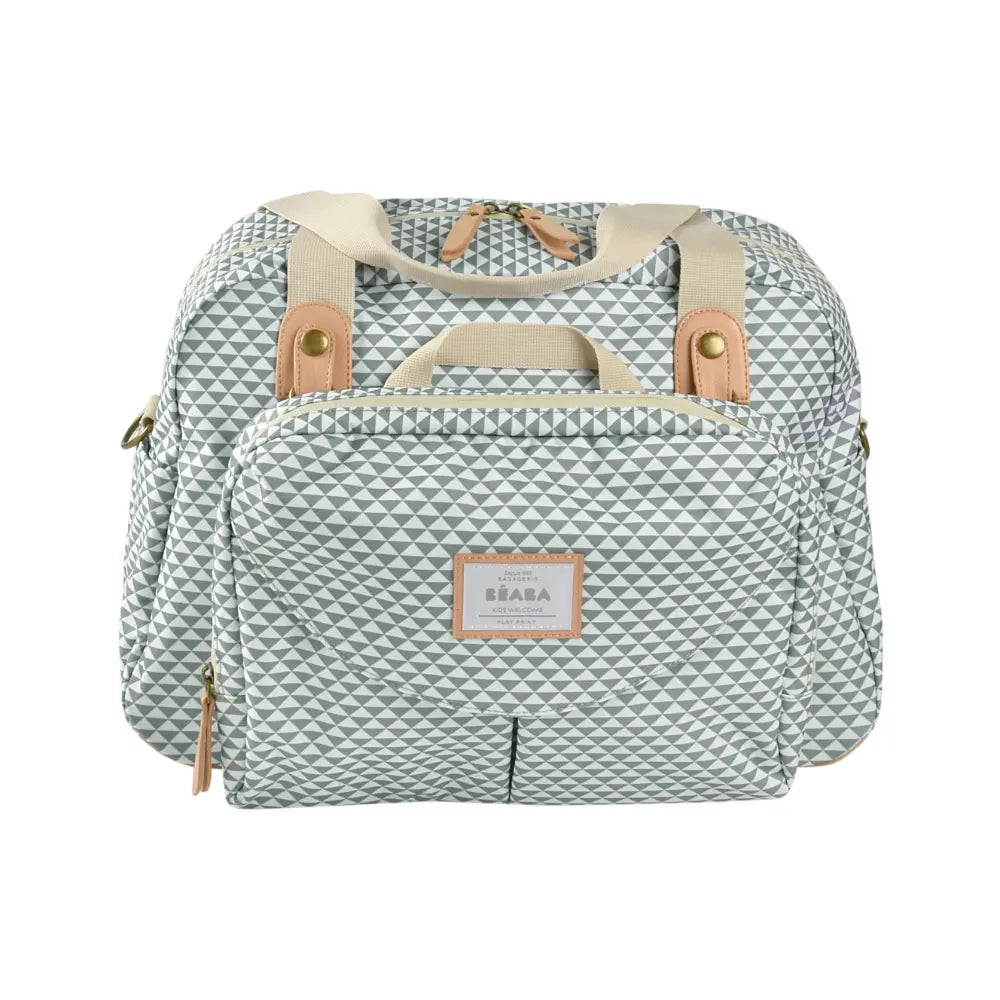 Beaba Geneva Baby Diaper Bag – Multifunctional Travel baby Bag with Large Capacity, Multi-Pocket Organizer with Changing Pad, Insulated Bottle Pouch, Pacifier Pouch & Stroller Clips, Ideal for Moms & Dads On the Go