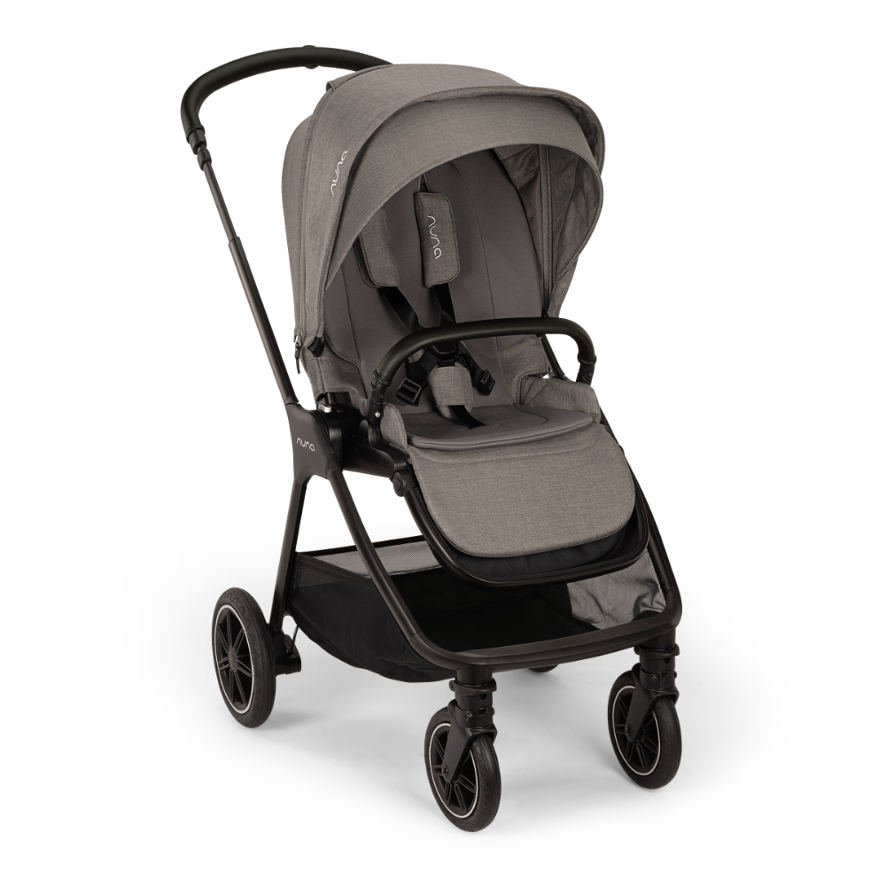 Nuna TRIV Next Reversible Seat Stroller with Flat Recline|Height Adjustable Handle Bar|All Terrain|All Wheel Suspension|One Hand Fold|Rain Cover & Post Adaptors|0 to 4Y (Upto 22Kg)-Granite