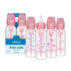 Dr. Brown's Natural Flow Anti-Colic Options+ Narrow Baby Bottle, 8 oz/250 ml - 4-Pack