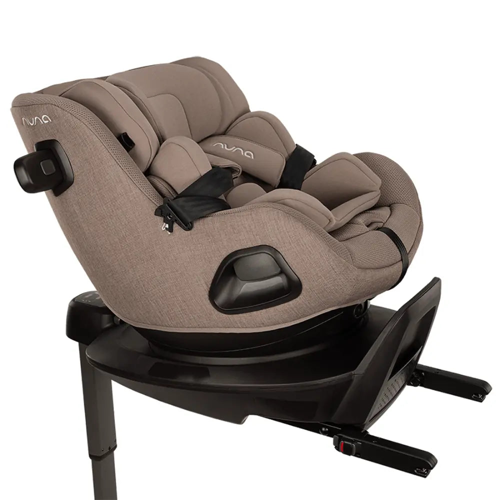 Nuna PRUU Aire Infant Car Seat|Convertible (Forward & Rear Facing)|360 Degrees Rotation with Base|Retractabe Sun Canopy|Moisture Absorbing Airy Mesh|5 Positions Recline In Both Mode|For 0 to 4Y|Upto 19 Kg - Cedar
