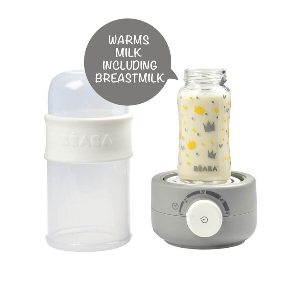 Beaba Baby Bottle Warmer, 3-in-1 Multifunctional, Ultra Fast, Portable, Travel Friendly, Reheats Milk, Baby Food, Compact Design , 0m+