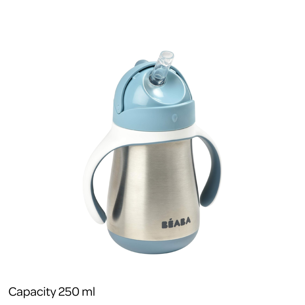 Beaba Stainless Steel Straw Cup - 250 ml
