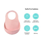 Beaba Silicone Waterproof Baby Feeding Bib with Food Catcher Pocket, BPA-Free, Easy to Clean, 4M+
