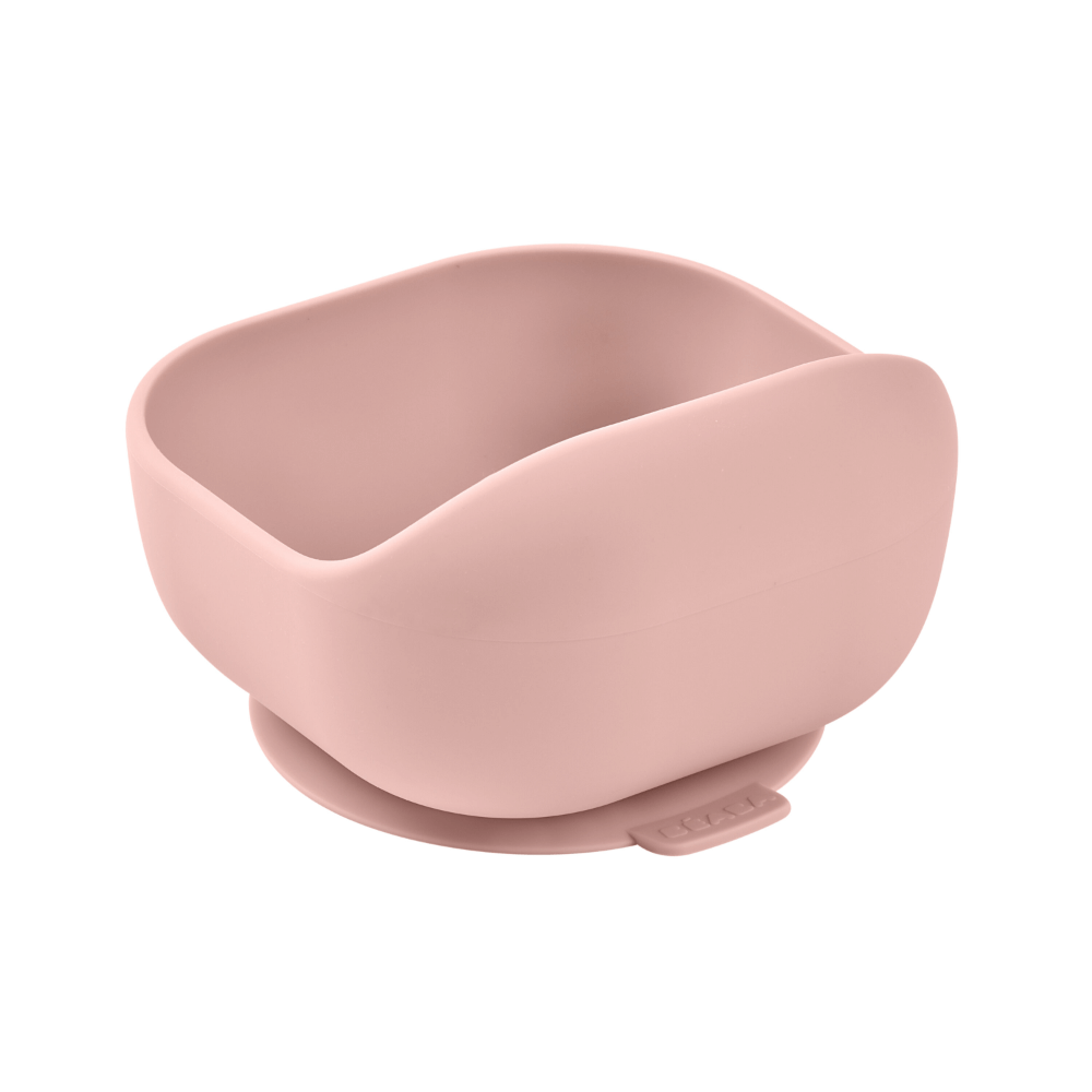 Beaba Silicone Suction Bowl - Non-Slip Baby Feeding Bowl for Self-Feeding & Baby-Led Weaning, Ergonomic Design, Supple and Unbreakable Silicone BPA-Free, 4M+