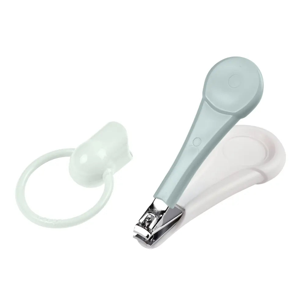 Beaba Baby Nail Clippers for Newborns & Toddlers, Safe Baby Nail Cutter with Rounded Tips, Hygienic Protective Cap, Ergonomic Easy-Grip Handle, Baby Nail Care & Grooming Accessory, 0m+