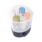 Beaba 2-in-1 Baby Bottle Sterilizer and Dryer, Fast 8-Min Steam Sterilization, Eliminates 99.9% Bacteria, 3 Modes – Sterilize, Dry or Both, Large Capacity for 6 Bottles & Accessories, Night Blue, 0m+