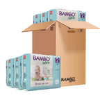 Bambo Nature Monthly Box - Premium Baby Tape Diapers for Babies, Super Absorbent, Breathable, Extra Soft, Dermatologically Tested, Hypoallergenic Infant Nappies With Wetness Indicator