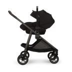 Nuna Swiv Baby Stroller-All Wheel 360 Degree Rotation-3 Positions Adjustable Parent Handle Bar-One Hand Fold-Travel System Compatible-Includes Rain Cover, Travel bag, Post Adaptors-2 Years Warranty-For 0 to 4Y (Upto 22 Kg)-Caviar