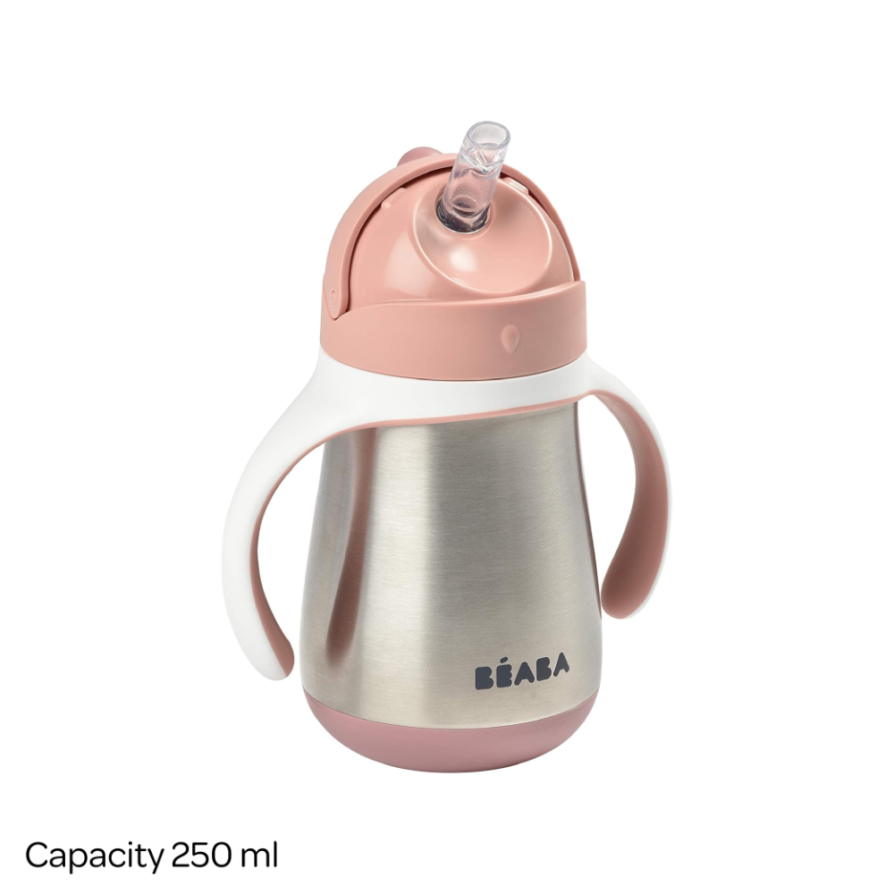 Beaba Stainless Steel Straw Cup - 250 ml