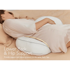 Momcozy Pregnancy Wedge Pillow for Belly Support | Memory Foam - White