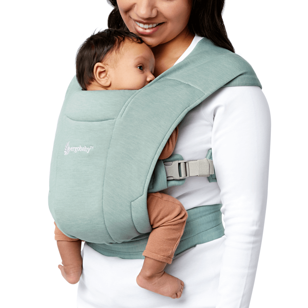 Ergobaby Embrace Newborn Baby Carrier, Soft, Cosy & Lightweight Newborn Ready Carrier, Ergonomic “M” Position, Padded Head & Neck Support, Adjustable Waistbelt & Cross Straps, 2 Carry Positions, Easy to Use, 3-11 Kgs, 0-12 Months