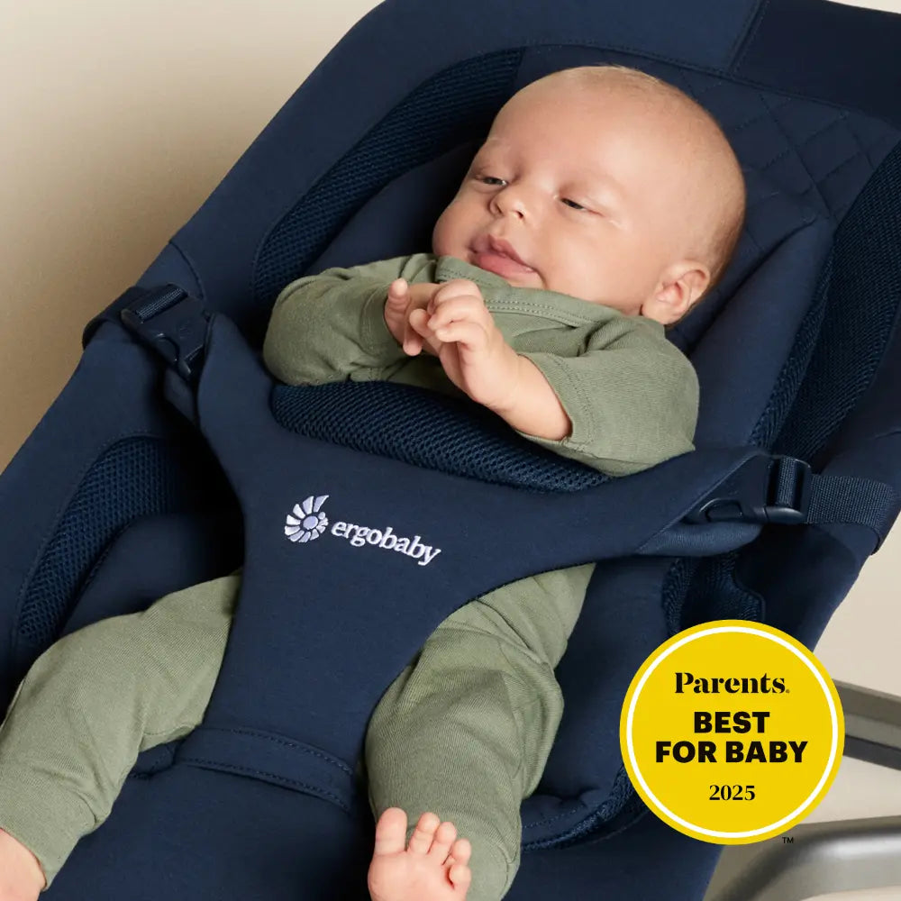 Ergobaby Evolve 3-in-1 Bouncer, Adjustable Multi-Position Baby Bouncer Seat with Newborn Insert, Head to Hip Support, Ergonomic & Lightweight Rocking Chair, Folds Flat for Easy Storage, 2-13 Kgs, 0 - 2 Years