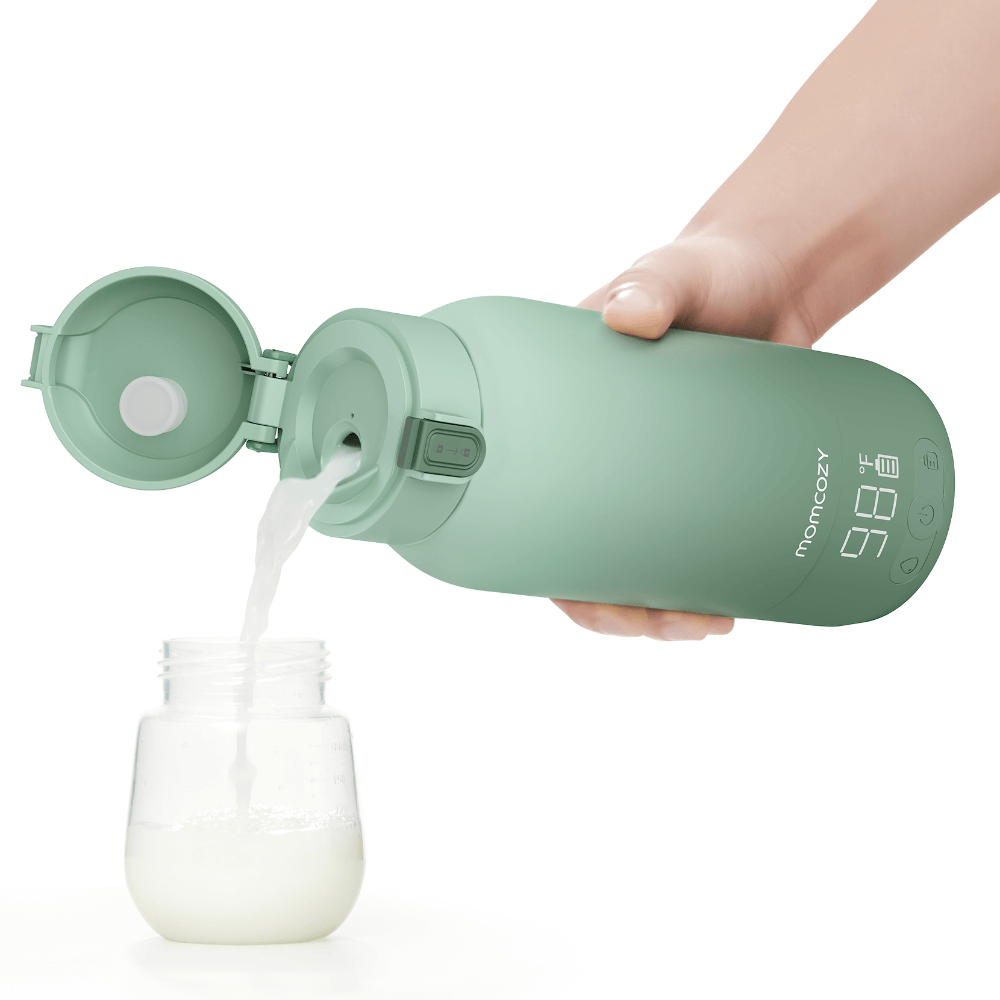 Momcozy Superfast Portable Breast Milk & Water Warmer – Fast Heating, Rechargeable & Travel-Friendly - Green