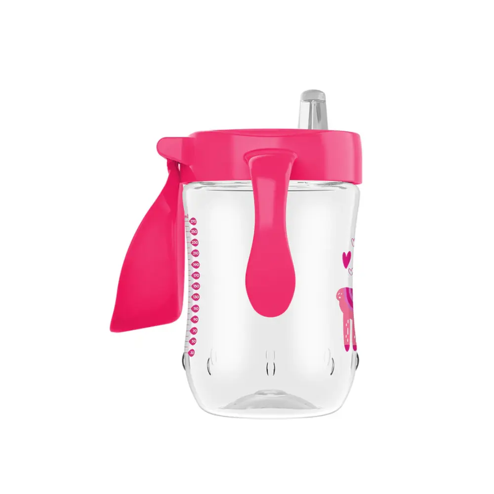 Dr. Brown's Soft-Spout Toddler Cup w/ Handles - Pink Llama - 270 ml