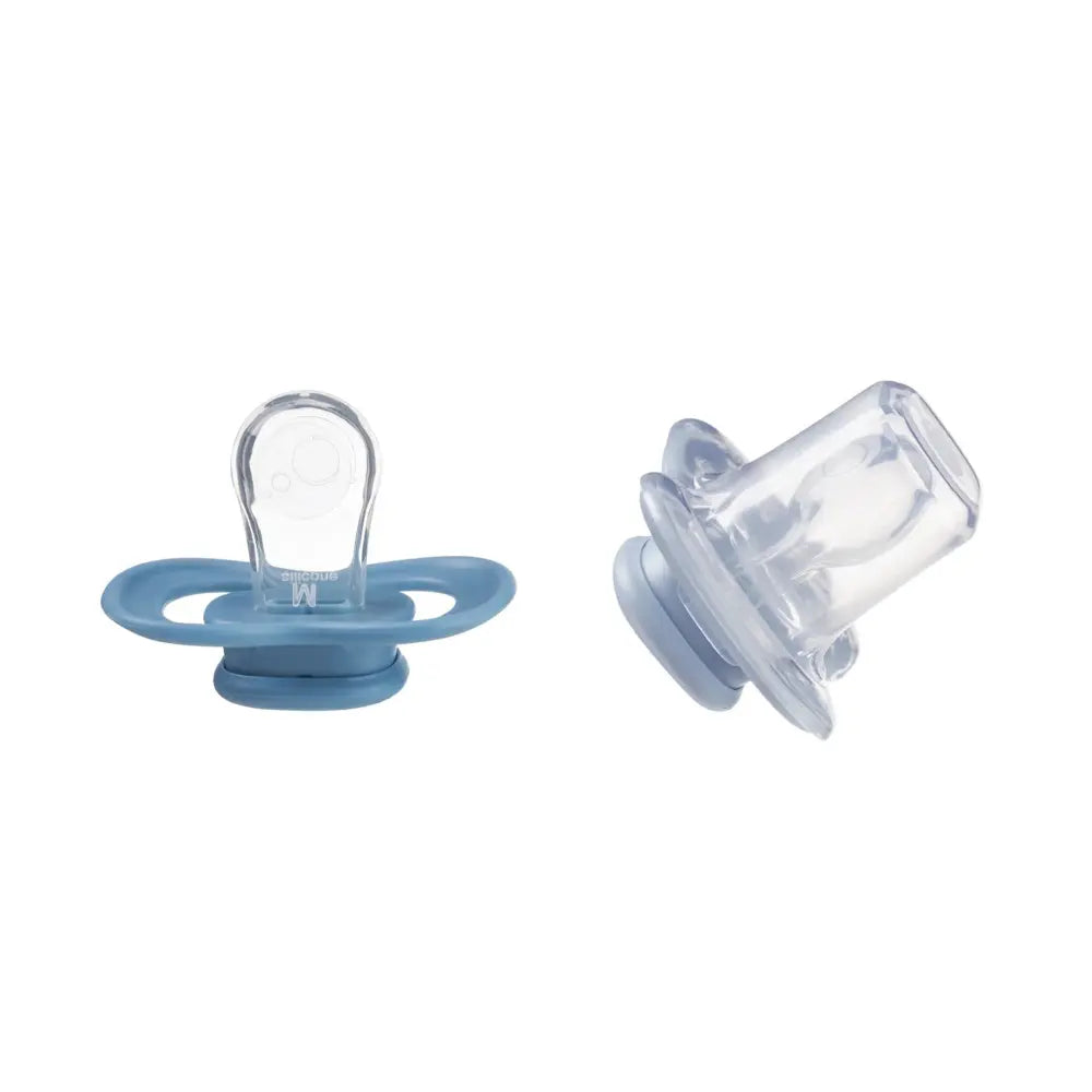 B.Box Pacifier GLOW Silicone Twin Pack | Ergonomic Teat & Shield, Hygienic Cap - Size 1