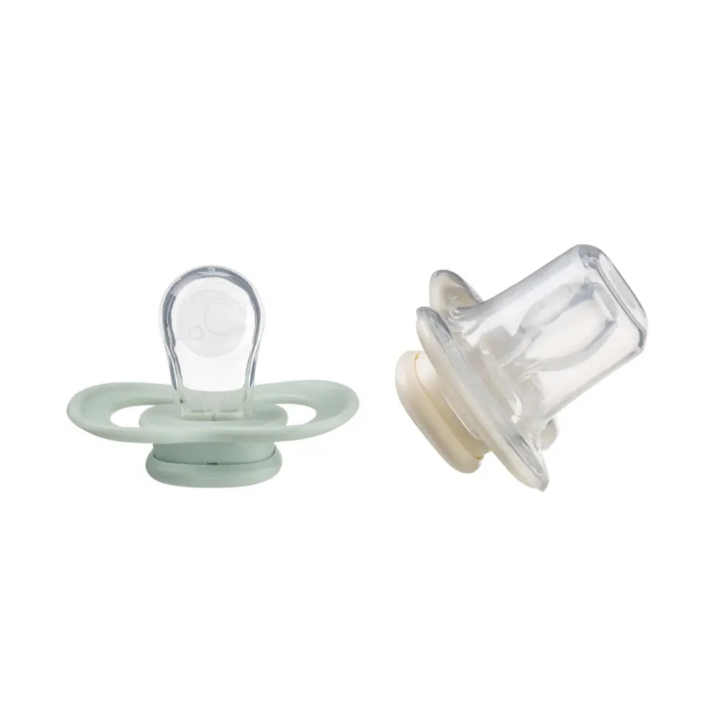 B.Box Pacifier GLOW Silicone Twin Pack | Ergonomic Teat & Shield, Hygienic Cap - Size 1