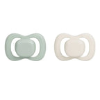 B.Box Pacifier GLOW Silicone Twin Pack | Ergonomic Teat & Shield, Hygienic Cap - Size 2