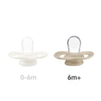 B.Box Pacifier GLOW Silicone Twin Pack | Ergonomic Teat & Shield, Hygienic Cap - Size 2