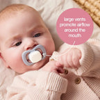 B.Box Pacifier GLOW Silicone Twin Pack | Ergonomic Teat & Shield, Hygienic Cap - Size 1