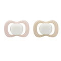B.Box Pacifier GLOW Silicone Twin Pack | Ergonomic Teat & Shield, Hygienic Cap - Size 1