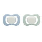 B.Box Pacifier GLOW Silicone Twin Pack | Ergonomic Teat & Shield, Hygienic Cap - Size 2