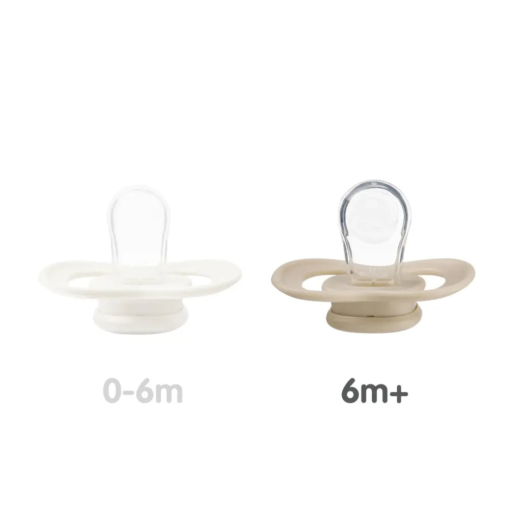 B.Box Pacifier GLOW Silicone Twin Pack | Ergonomic Teat & Shield, Hygienic Cap - Size 2