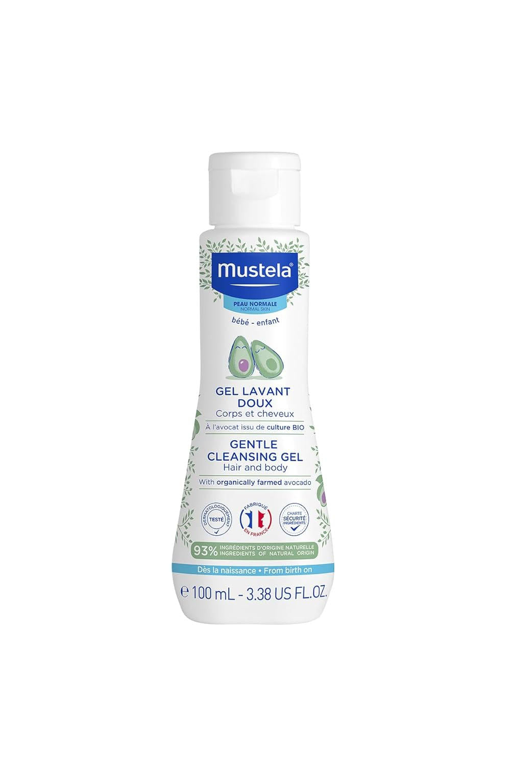 Mustela Gentle Cleansing Body Gel, White - 500 ml